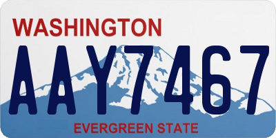 WA license plate AAY7467