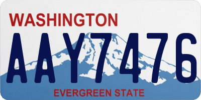 WA license plate AAY7476