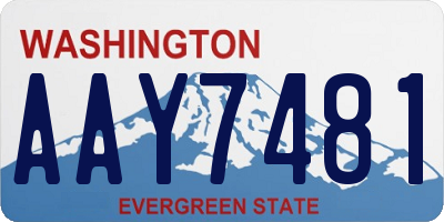 WA license plate AAY7481