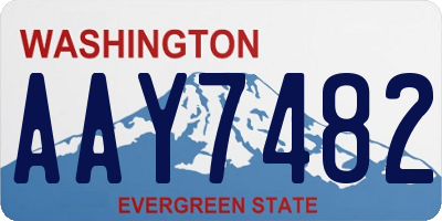 WA license plate AAY7482