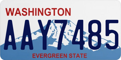WA license plate AAY7485