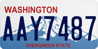 WA license plate AAY7487