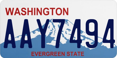 WA license plate AAY7494