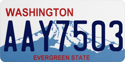 WA license plate AAY7503