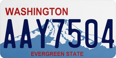 WA license plate AAY7504