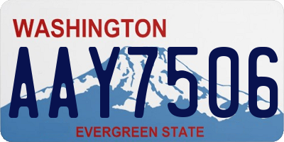 WA license plate AAY7506