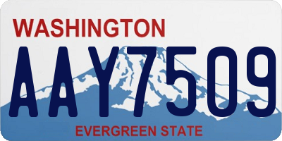 WA license plate AAY7509