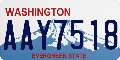 WA license plate AAY7518