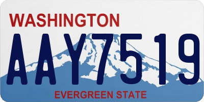 WA license plate AAY7519