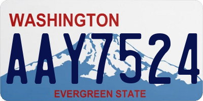 WA license plate AAY7524