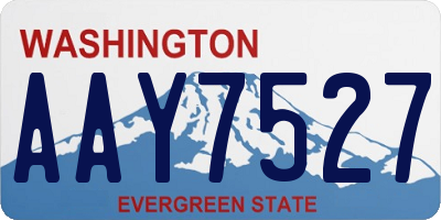 WA license plate AAY7527