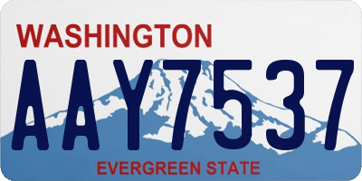 WA license plate AAY7537
