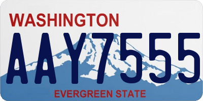 WA license plate AAY7555