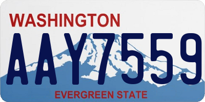 WA license plate AAY7559