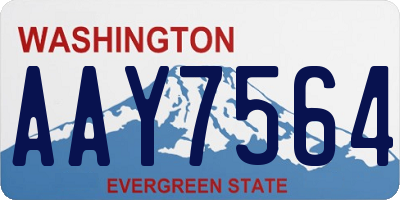 WA license plate AAY7564