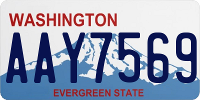WA license plate AAY7569