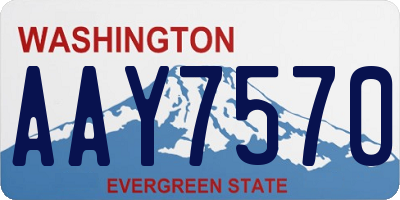 WA license plate AAY7570