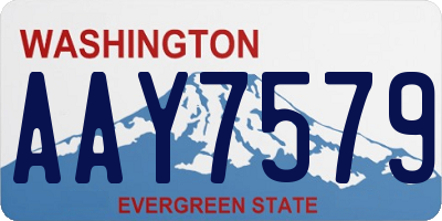 WA license plate AAY7579