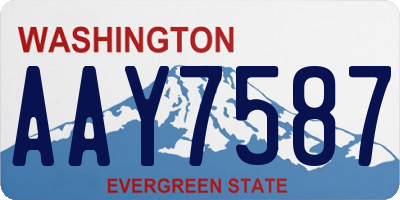 WA license plate AAY7587