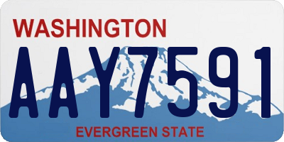 WA license plate AAY7591