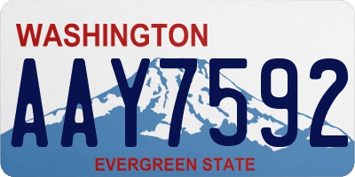 WA license plate AAY7592