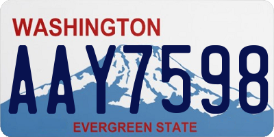 WA license plate AAY7598