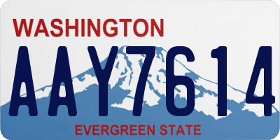 WA license plate AAY7614