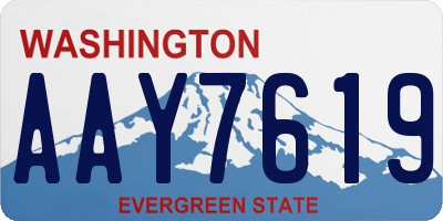 WA license plate AAY7619