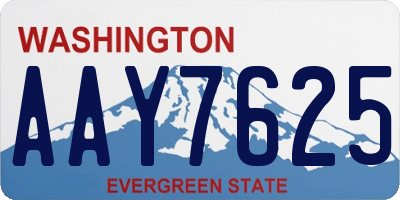 WA license plate AAY7625