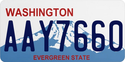 WA license plate AAY7660