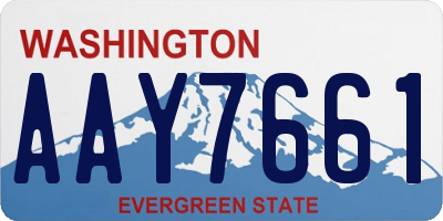 WA license plate AAY7661