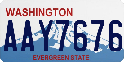 WA license plate AAY7676