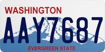 WA license plate AAY7687
