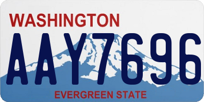 WA license plate AAY7696