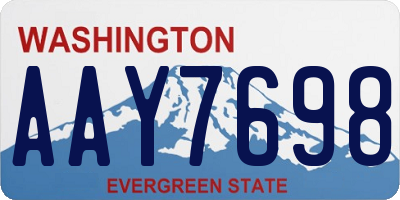WA license plate AAY7698