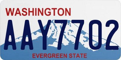 WA license plate AAY7702