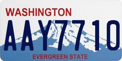 WA license plate AAY7710
