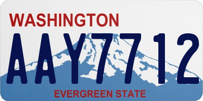 WA license plate AAY7712