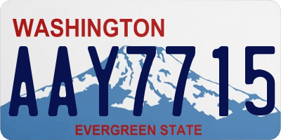 WA license plate AAY7715