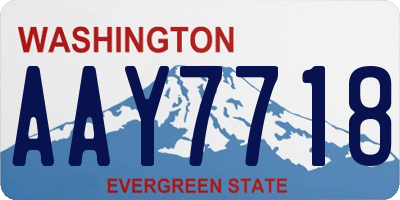 WA license plate AAY7718