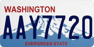 WA license plate AAY7720