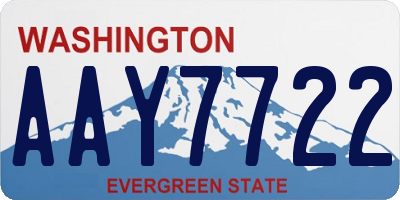 WA license plate AAY7722