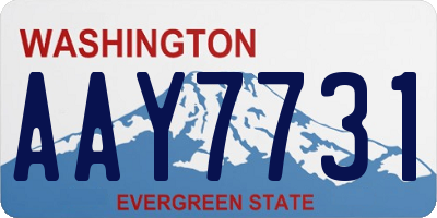 WA license plate AAY7731