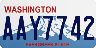WA license plate AAY7742