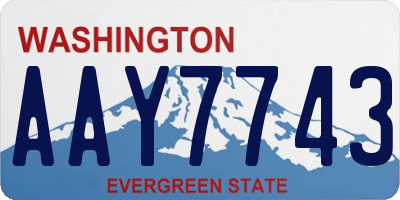 WA license plate AAY7743
