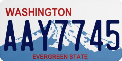 WA license plate AAY7745