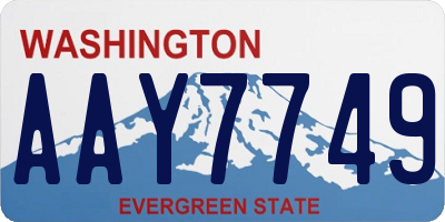 WA license plate AAY7749