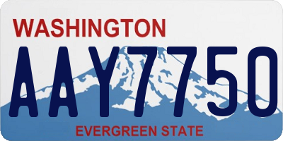 WA license plate AAY7750