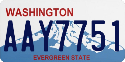 WA license plate AAY7751