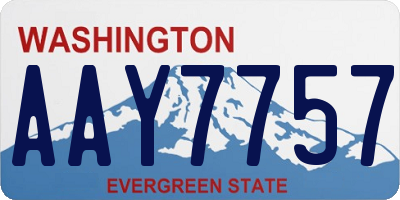 WA license plate AAY7757